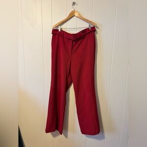 ANN TAYLOR red belted pants